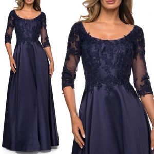 La Femme Lace Navy Gown Size 12 or 2
Style 27988